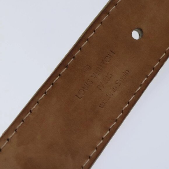 LOUIS VUITTON Monogram Mahina Ceinture Belt Leather Gold M9614W LV Auth bs17576 - Picture 15 of 16